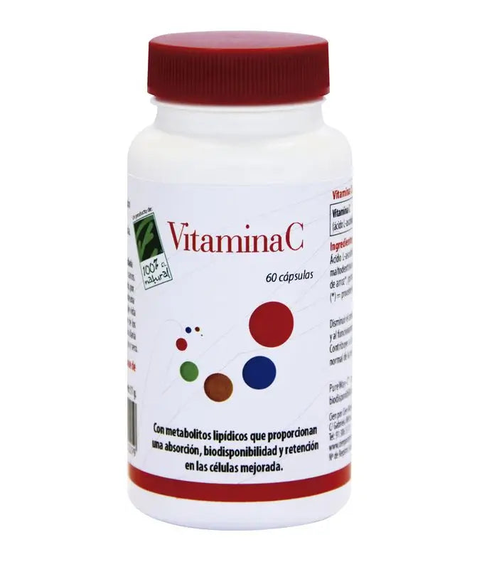 100%Natura Vitamin C, 60 Capsules