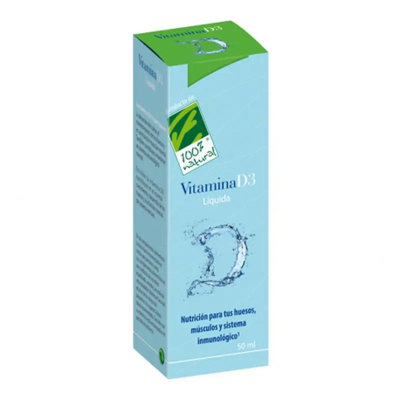 100%Natura Vitamin D3 Liquid, 50 ml
