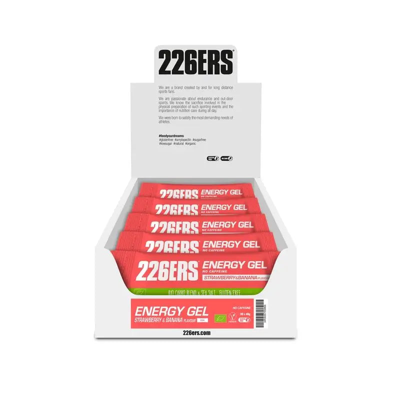 226Ers Energy Gel 40Gr Strawberry & Banana Energy Gel - Caffeine Free, 30x40 g