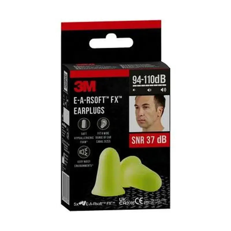 3M™ Earsoft™ Bouchons d'oreille anti-bruit - Fx™, Snr 37 Db, 5 paires