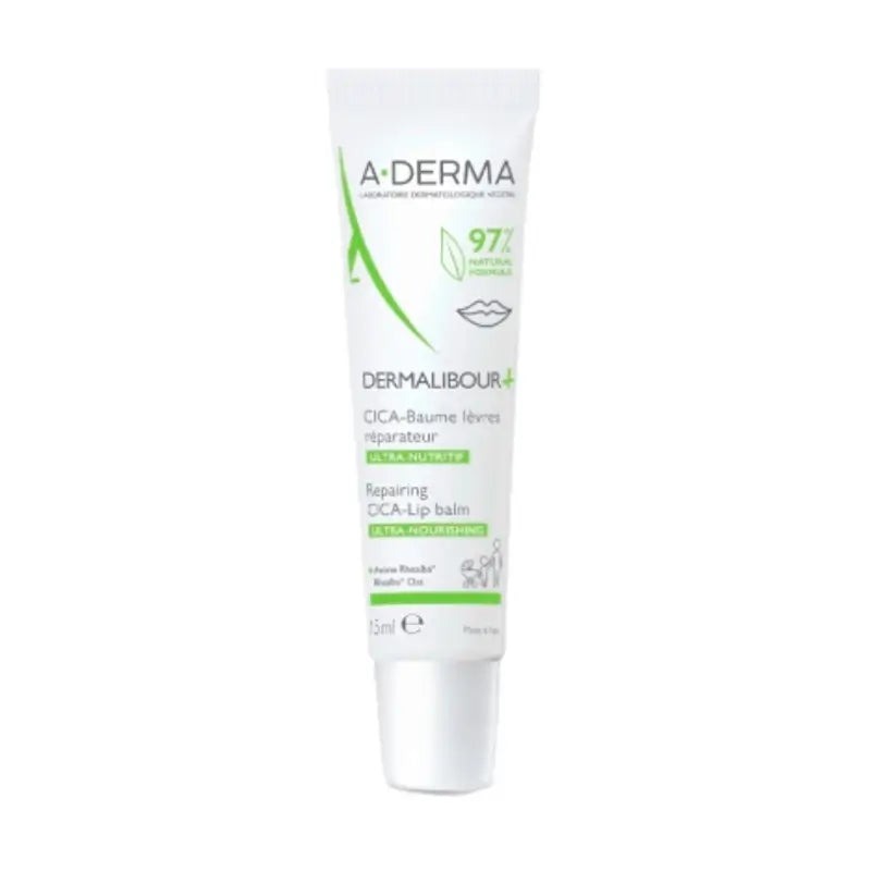 A-Derma Dermalibour+ Lip Balm, 15 ml