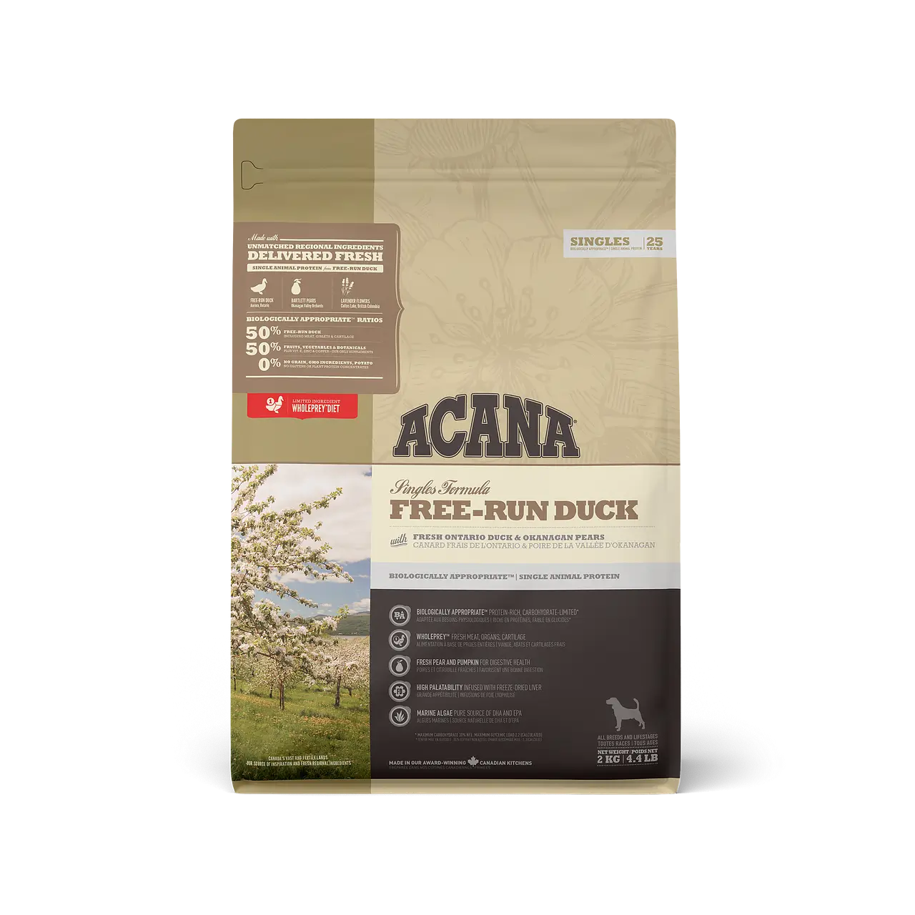 Acana Canine Adult Free Run Duck 2kg dog food