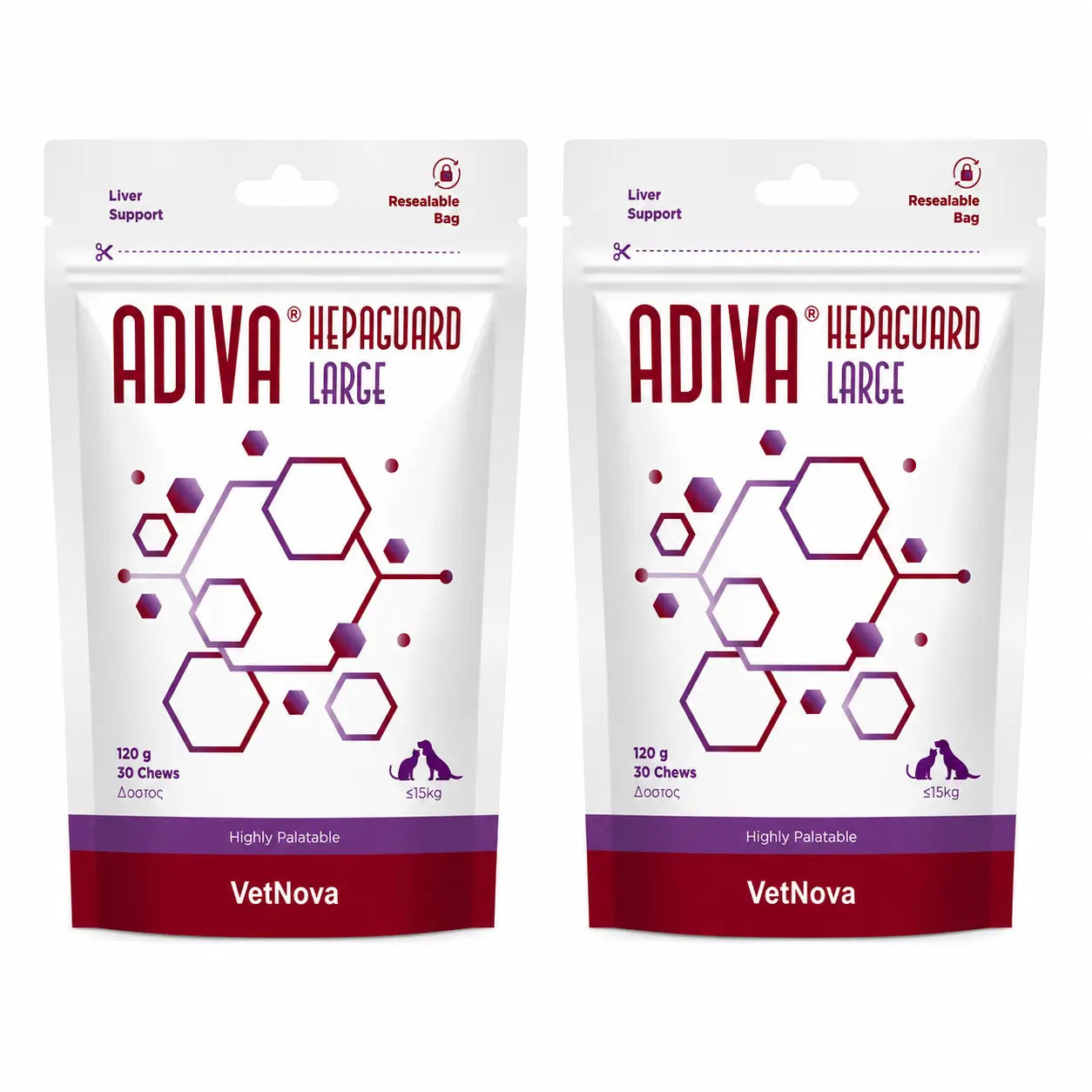 Adiva Adiva Hepaguard Large, 30 Chews, pack 2