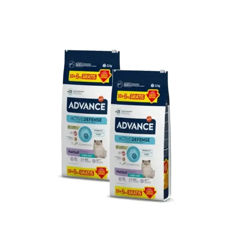 Advance Adult, aliments pour chats non stérilisés au poulet, lot de 2 x 10+2 kg