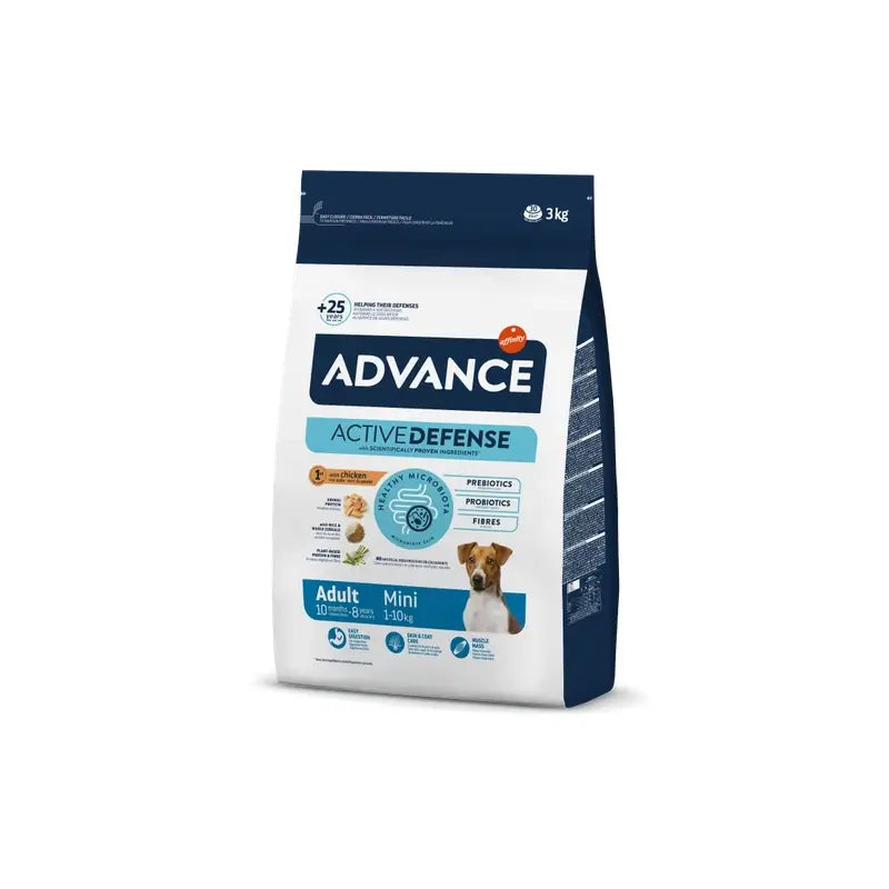 Advance Canine Adult Mini Chicken Rice 3Kg, nourriture pour chiens