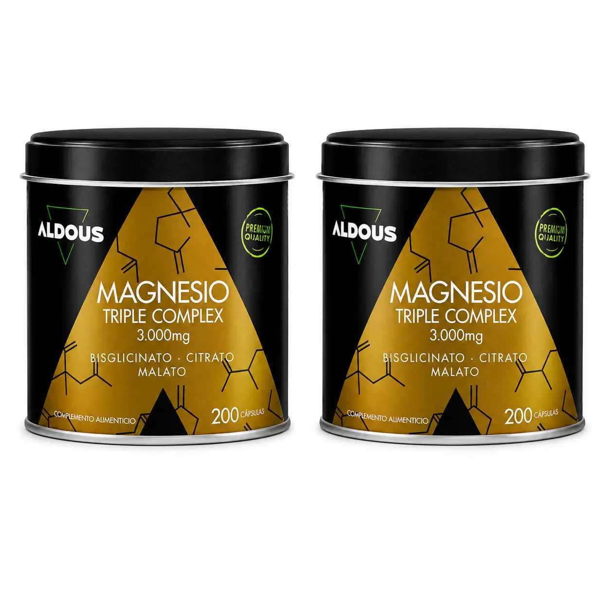 Aldous Bio Complexe Magnésium Triple 3000Mg, 200 Capsules, pack 2