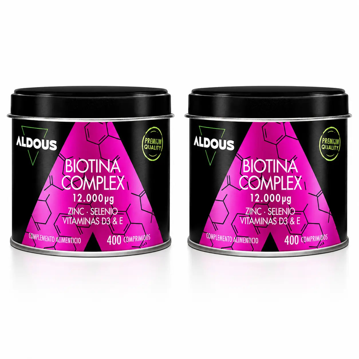 Aldous Labs Biotin Avec Zinc, Sélénium, Vitamine D3 et E , pack 2