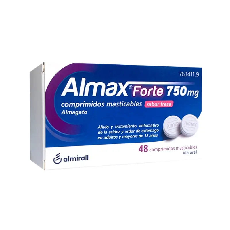 Almax forte 750 Mg Strawberry Flavour, 48 chewable tablets