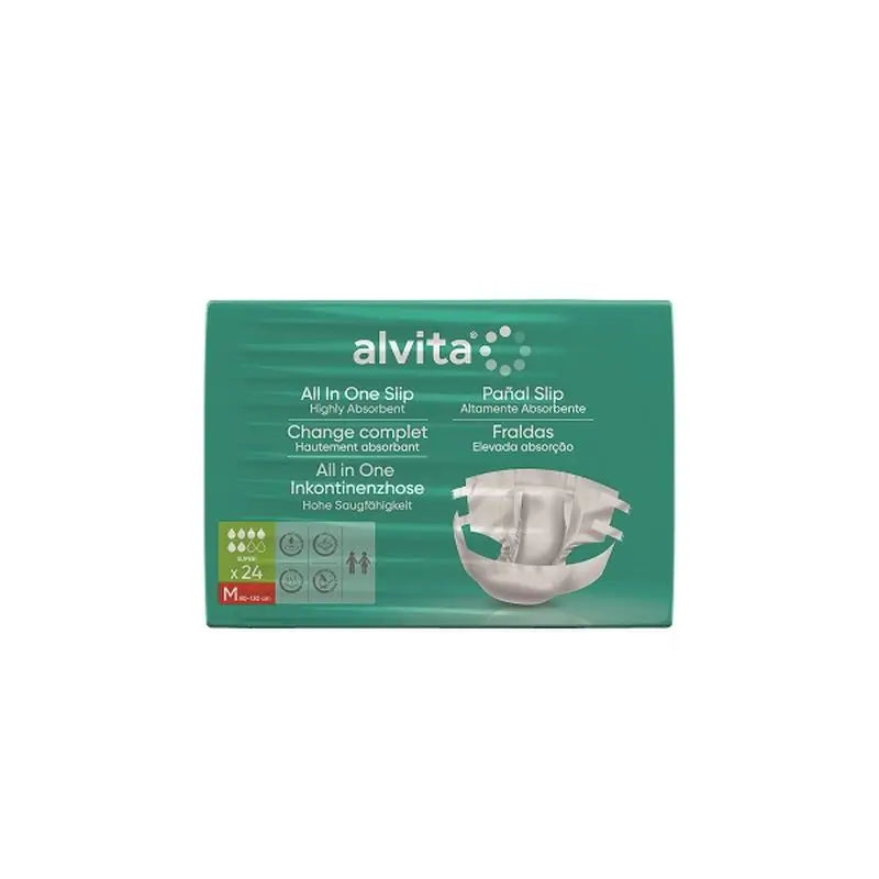 Alvita Diaper Slip Super Size M, 24 Pcs.