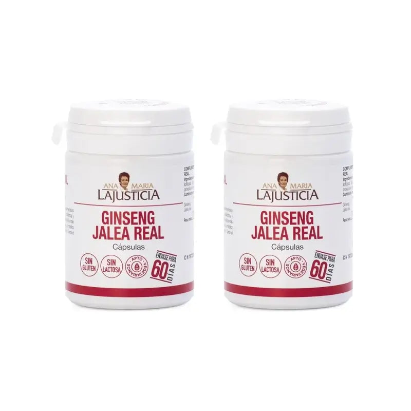 Ana Maria Lajusticia Ginseng With Royal Jelly , 2X60 Capsules