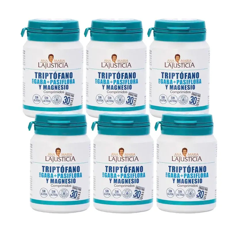 Ana Maria Lajusticia Tryptophan with GABA + Plasifora and Magnesium, Pack 6 x 60 tablets