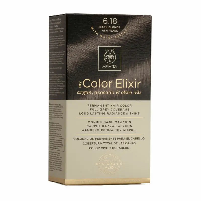 APIVITA My Color Elixir Dye N 6.18 Dark Ash Pearl Blonde