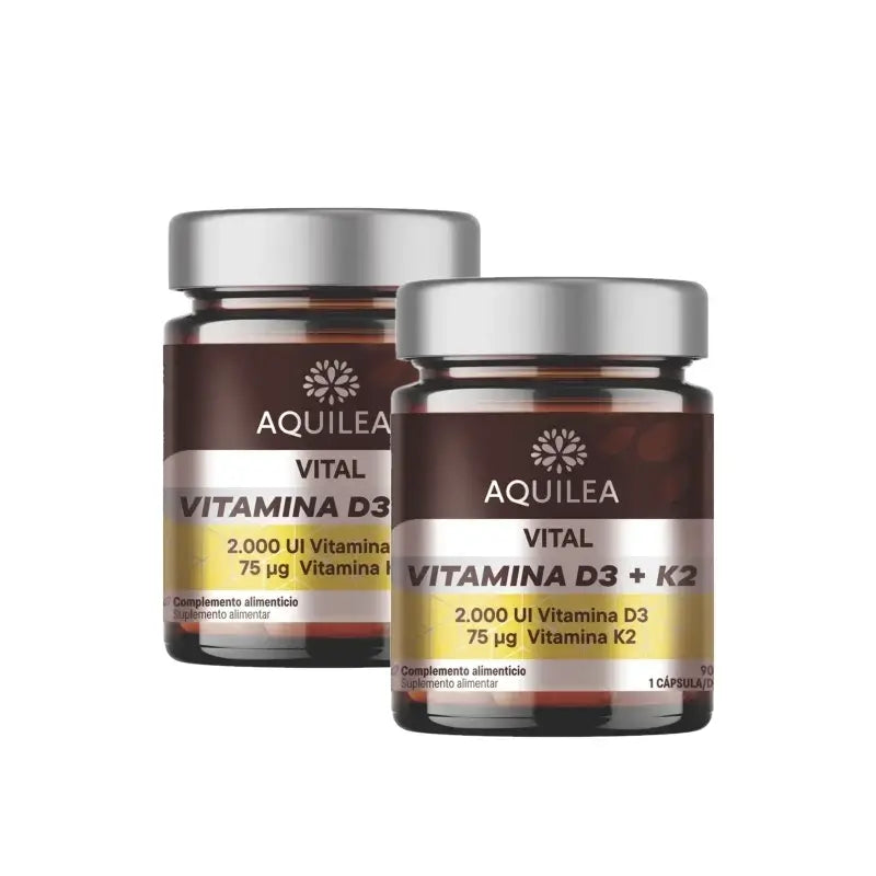 Aquilea Vital Vit D3+K2, 90 gélules, lot de 2
