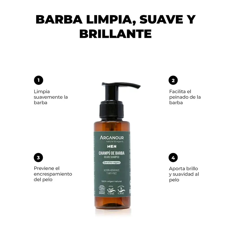 Arganour Shampooing Barbe Homme, 100 Ml