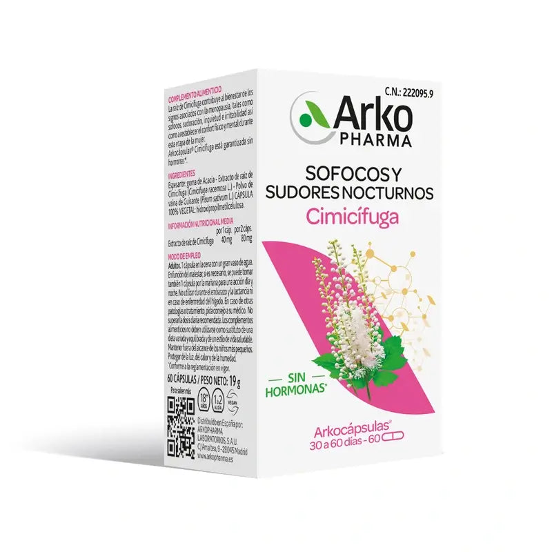 Arkopharma Arkocápsulas Black Cohosh, 60 capsules