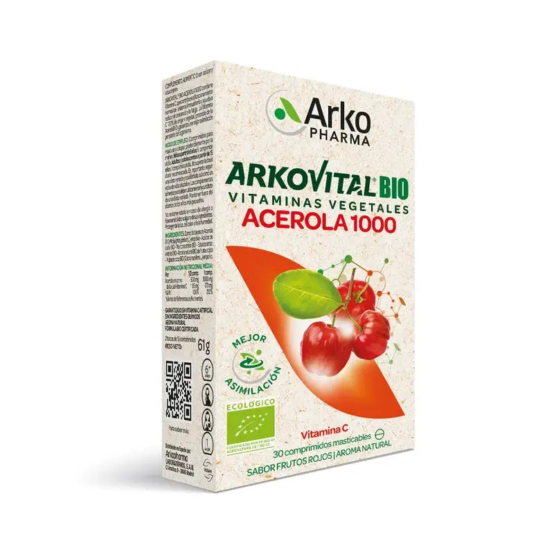 Arkopharma Arkovital Acerola 1000 Vitamin C, 30 tablets