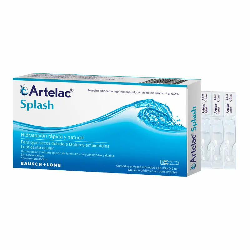 Bausch & Lomb Artelac Splash Dry Eye Drops 30 x 0.5 ml Single Dose
