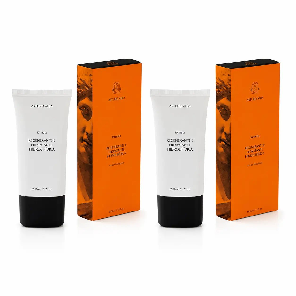Arturo Alba, formule régénérante et hydratante hydrolipidique, 50 ml, lot de 2