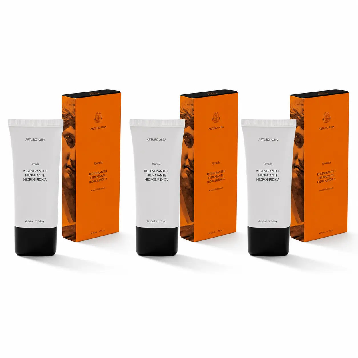 Arturo Alba, formule régénérante et hydratante hydrolipidique, 50 ml, lot de 3