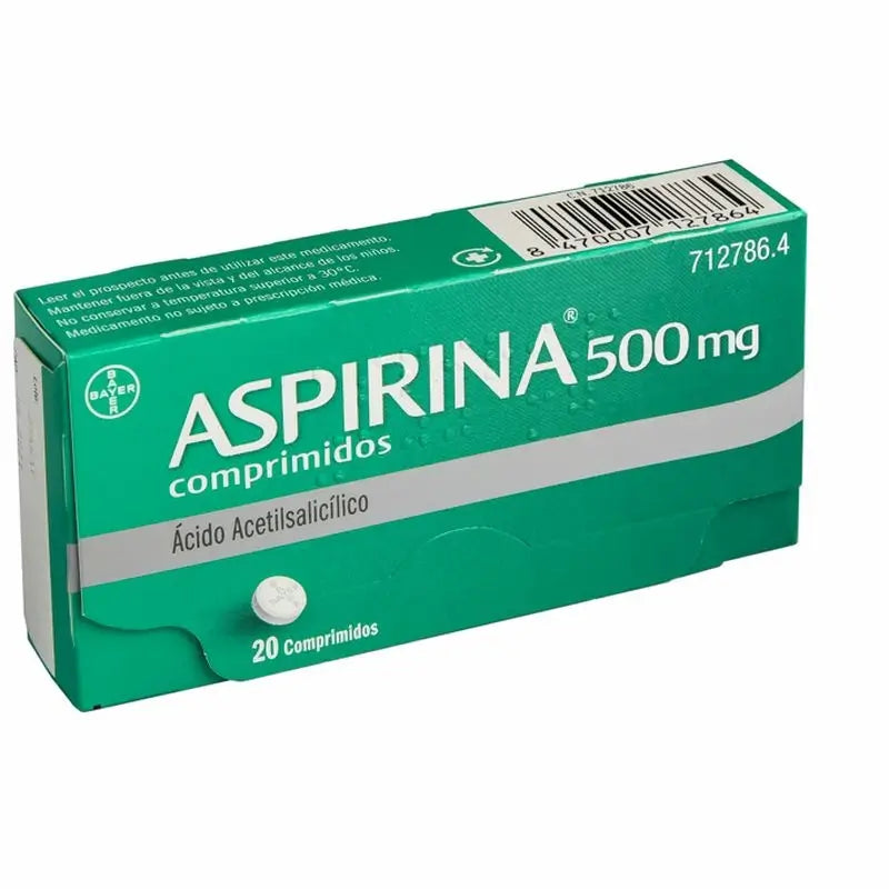 Aspirin 500 mg 20 Tablets