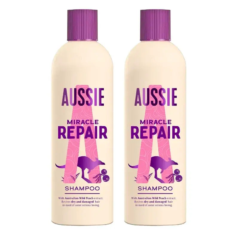 Aussie Repair Miracle Shampoo, Pack 2 x 300 ml