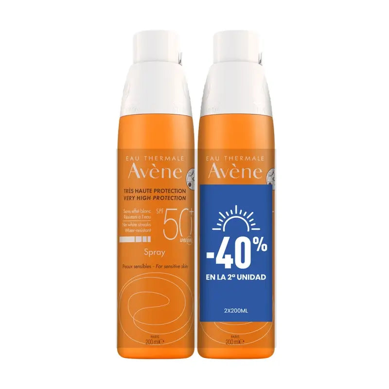 Avene Eau Thermale Spray Spf 50+ Pack 2 X 200 Ml