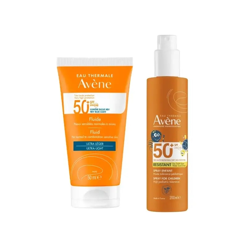 Avène Fluid Spf 50+ 50 Ml + Family Spray Spf50+ 400 Ml
