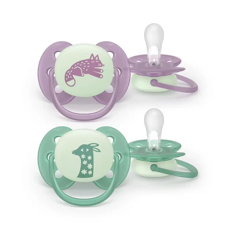 Avent 2 Sucettes Nocturne Ultra Douces