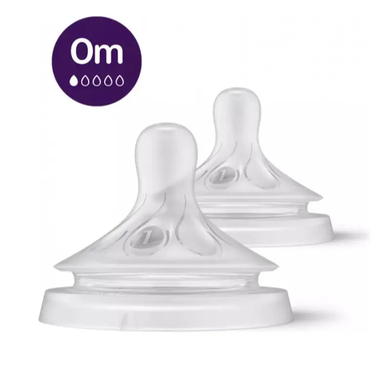 Avent 2 Teats Natural Response Teats T1 0Months Scy961/02