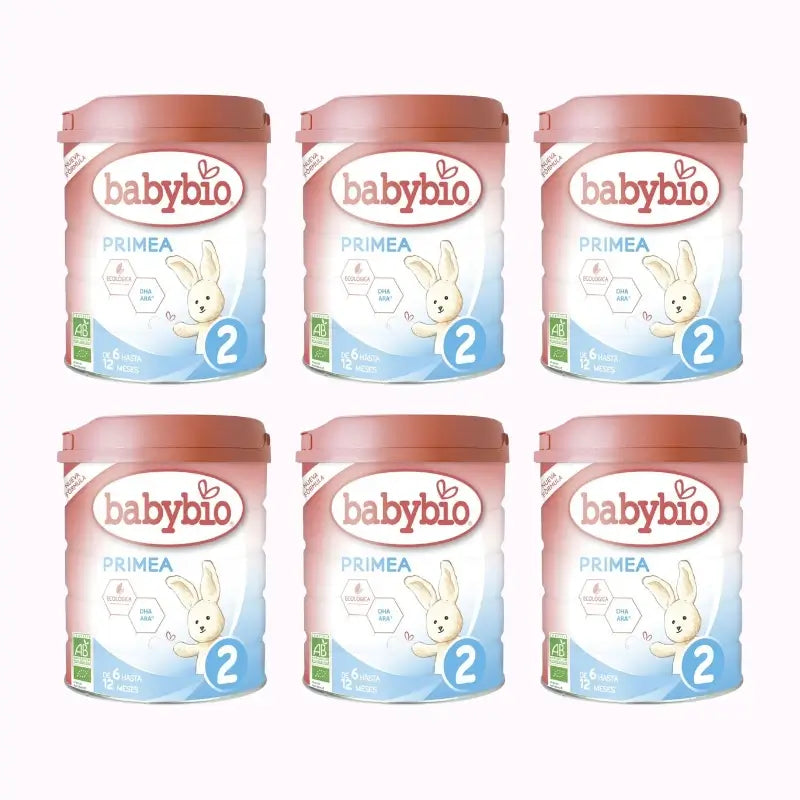 Babybio Primea 2 Cow's Milk Continuation 6-12 Months, Pack 6 x 800g