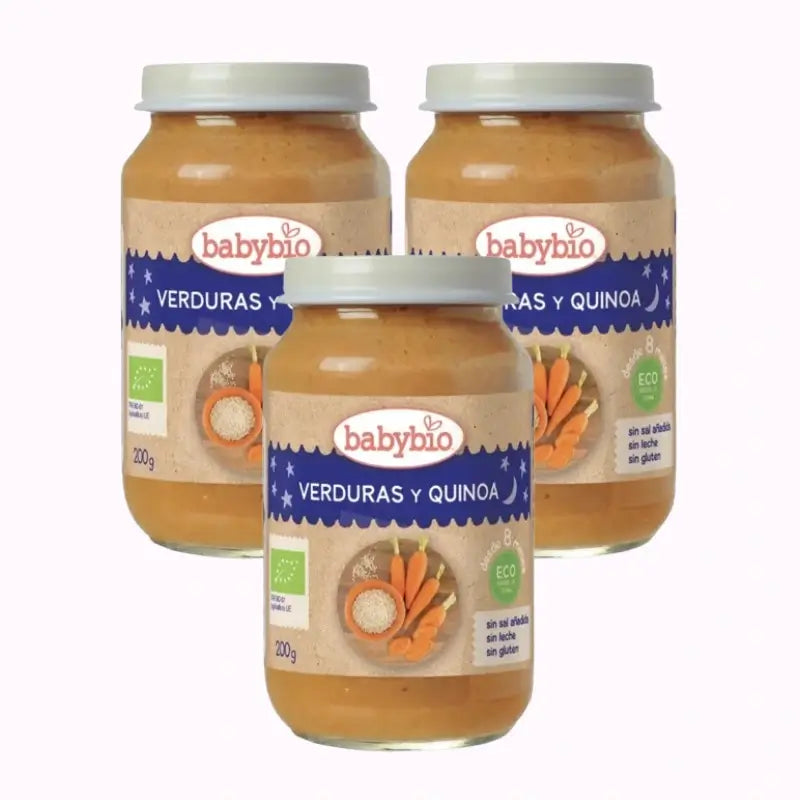Babybio Traditional Quinoa Menu, Pack 3 x 200 grams