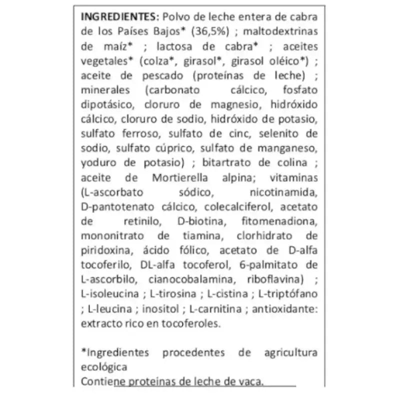 Babybio Caprea 1 Lait de chèvre 0-6 mois, paquet de 12 x 800 g
