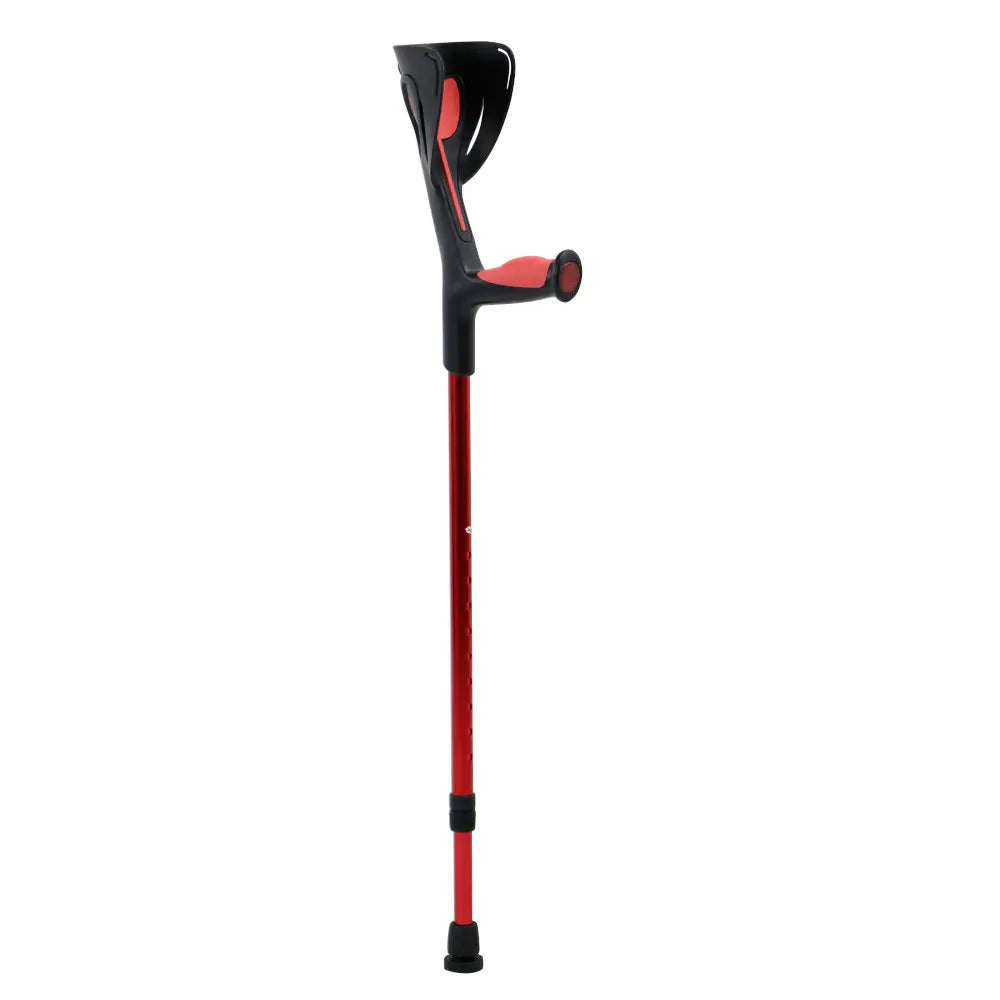 canne anglaise pliable, toucher doux, rouge (paire)