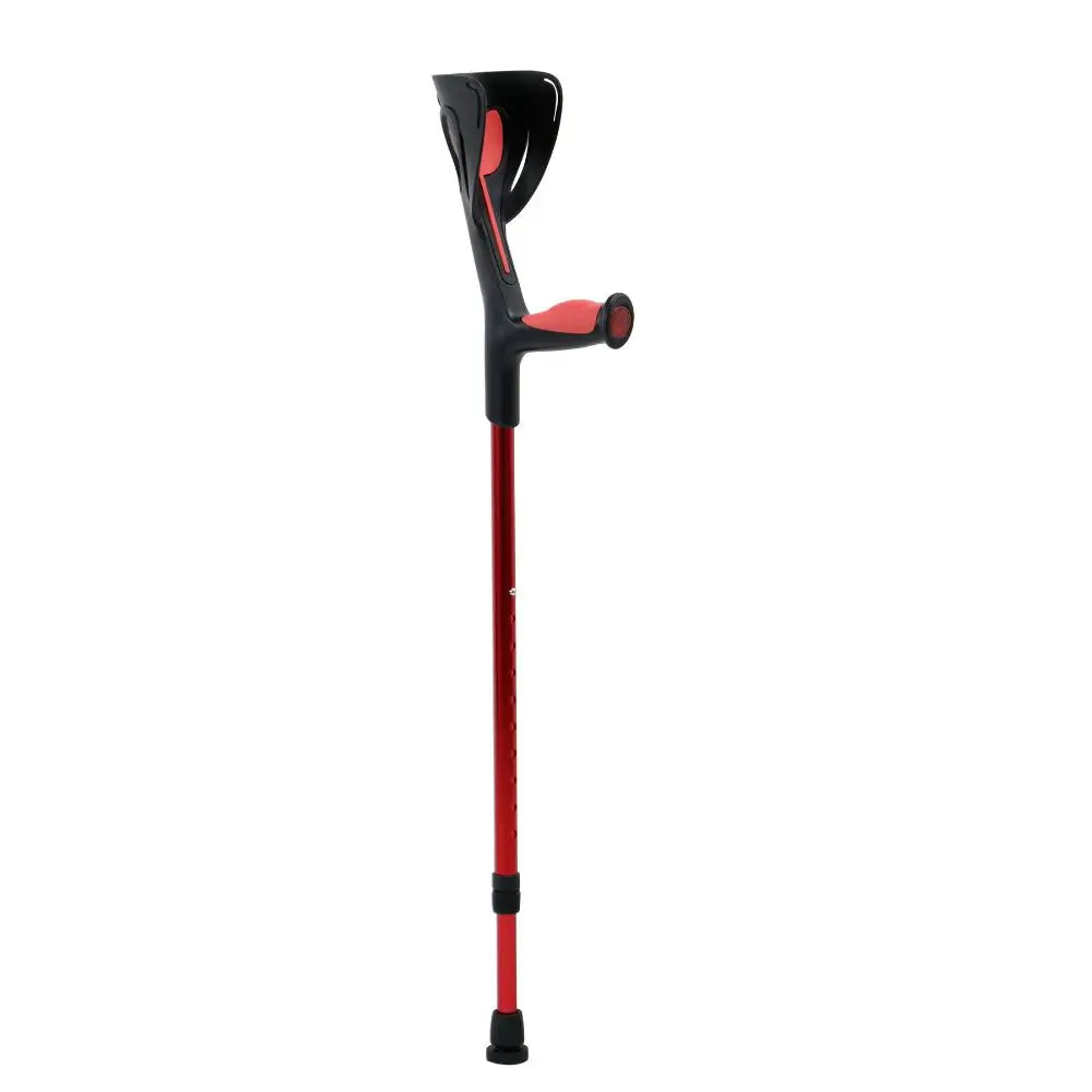 canne anglaise à embout souple, rouge (paire)