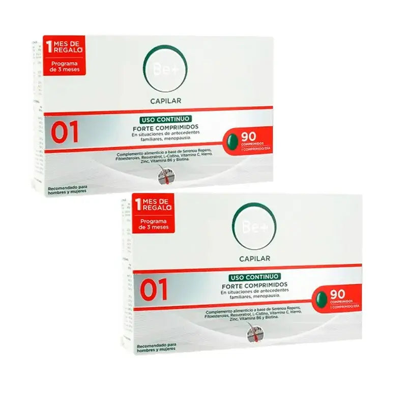 Be+ Capilar Anticaida Forte Continuous Use, Pack 2 x 90 tablets