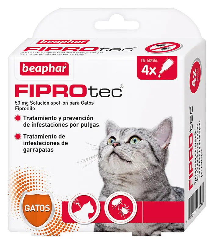 Beaphar Fiprotec Spot On Cat 4 Pip x 0,5 ml