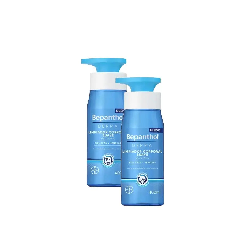 Bepanthol Derma Nettoyant doux pour le corps, lot de 2 x 400 ml