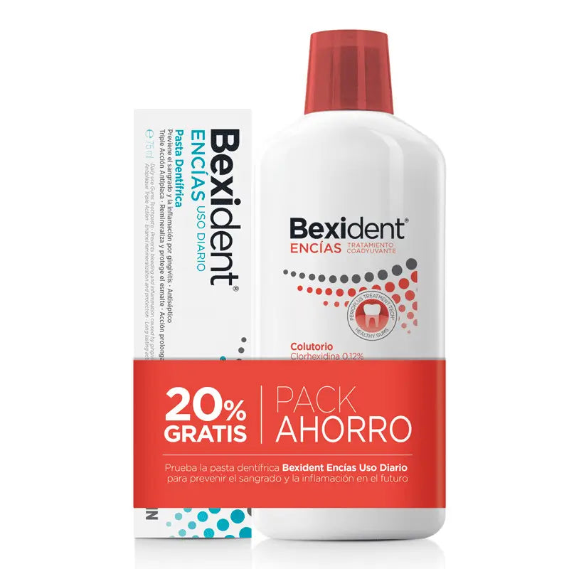Isdin Bexident Pack Gingival Treatment Mouthwash 500 Ml + Gingival Toothpaste Daily Use 75 Ml