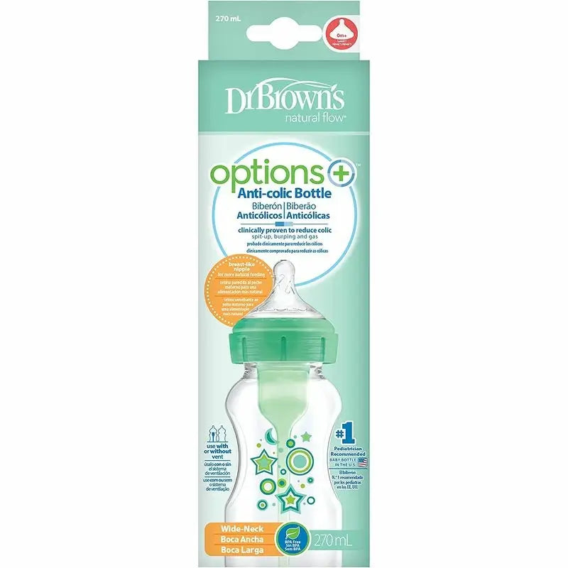 Options+ Étoiles vertes à large bouche PP Options+, 270 ml