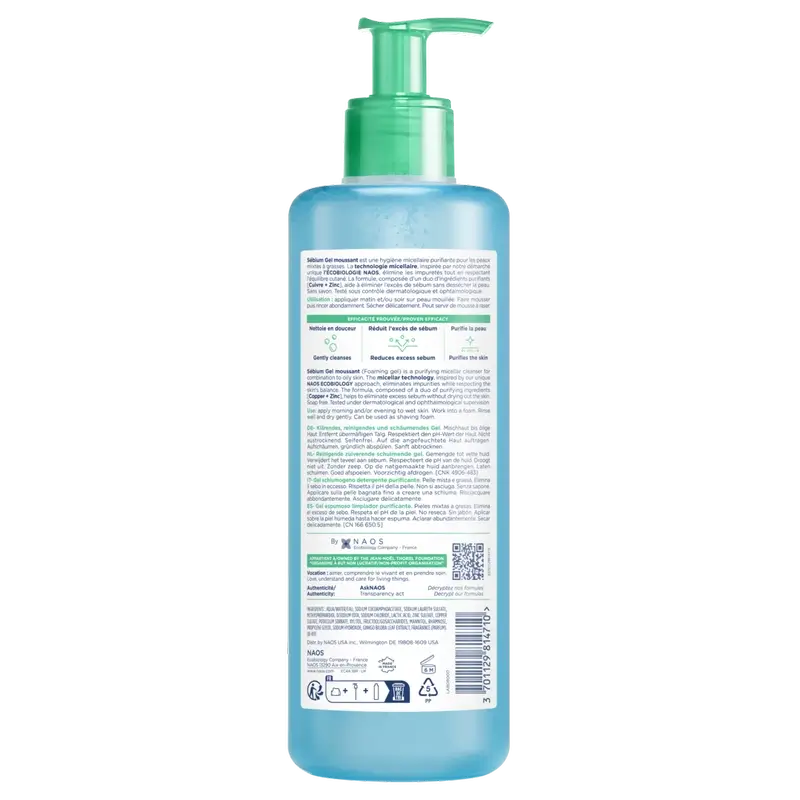 Bioderma Sébium Moussant Gel Purifiant, 400 ml