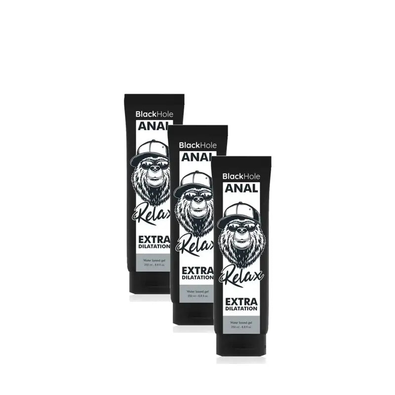 Gel relaxant anal Black Hole 250 ml, lot de 3