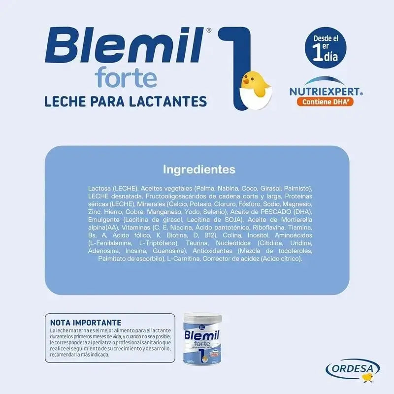 Blemil Plus 1 Forte, paquet de 12 x 800 g