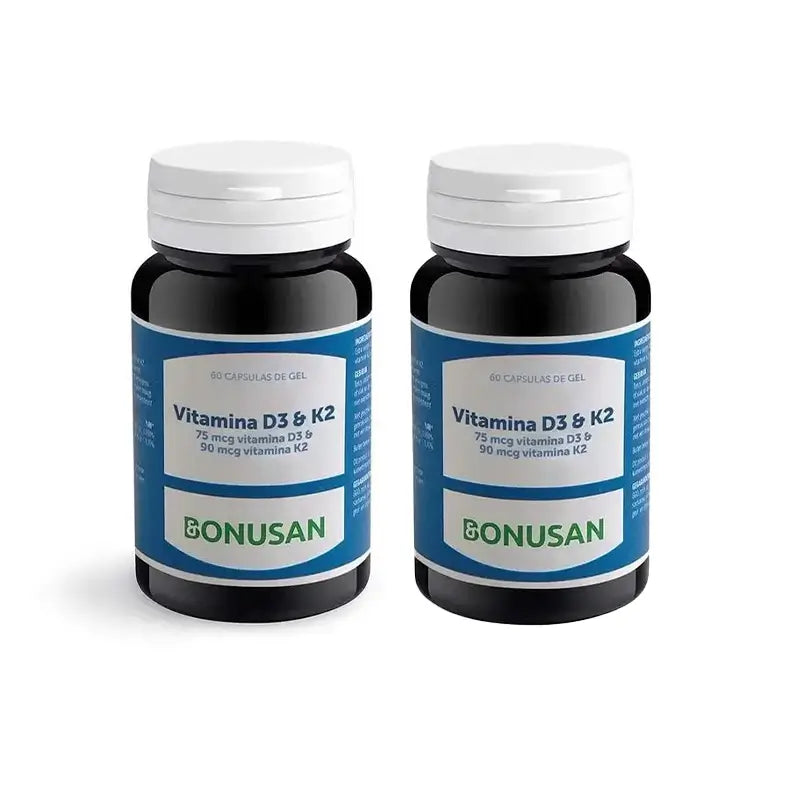 Bonusan Vitamin D3 & K2 , 2X60 Capsules