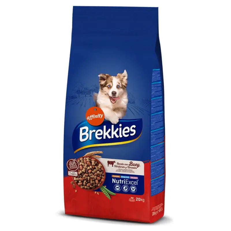 Brekkies Croquettes pour chien au bœuf, 20 kg