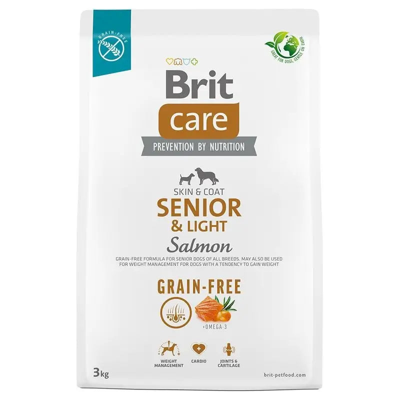 Brit Care Dog Adult Grain Free Senior Light Salmon 3Kg pour chiens