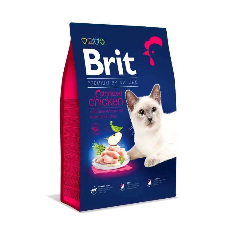 Brit Premium By Nature pour chats stérilisés au poulet, 8 kg