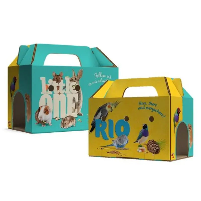 Cardboard Box Transporting Animals Rio and Little One