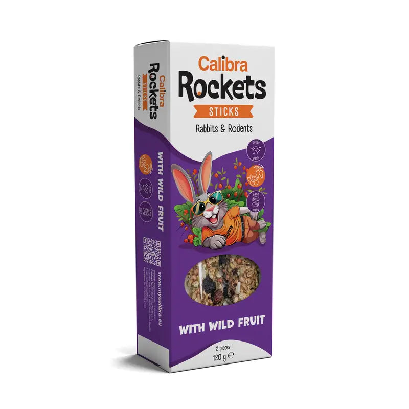 Calibra Calibra Rockets Sticks Lapin - Rongeur - Fruits des bois 120 g