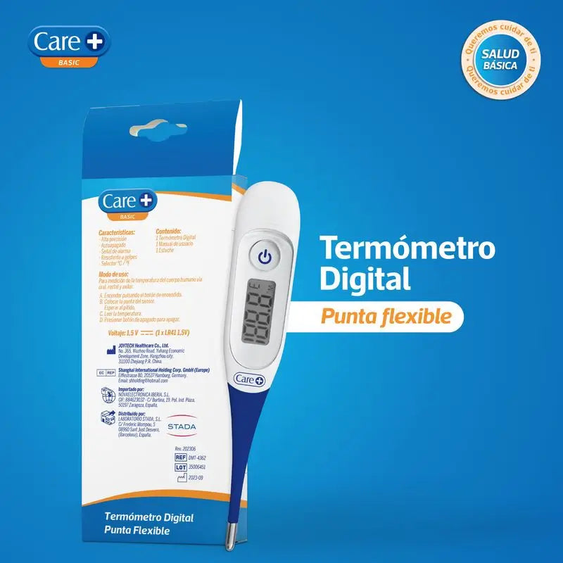 Thermomètre numérique Care+ à embout flexible