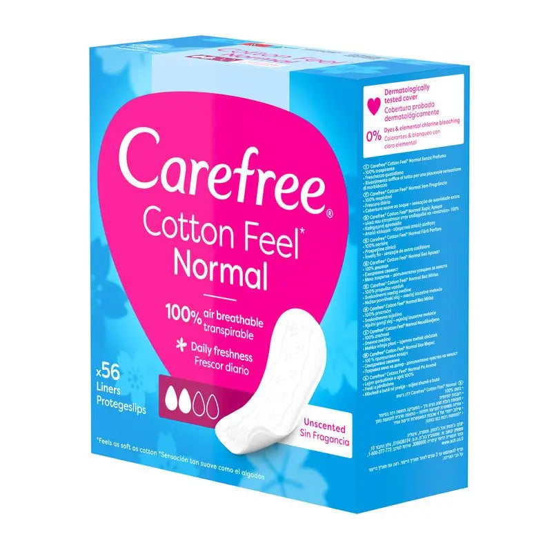 Carefree Cotton Feel Normal Sans Parfum 56pcs